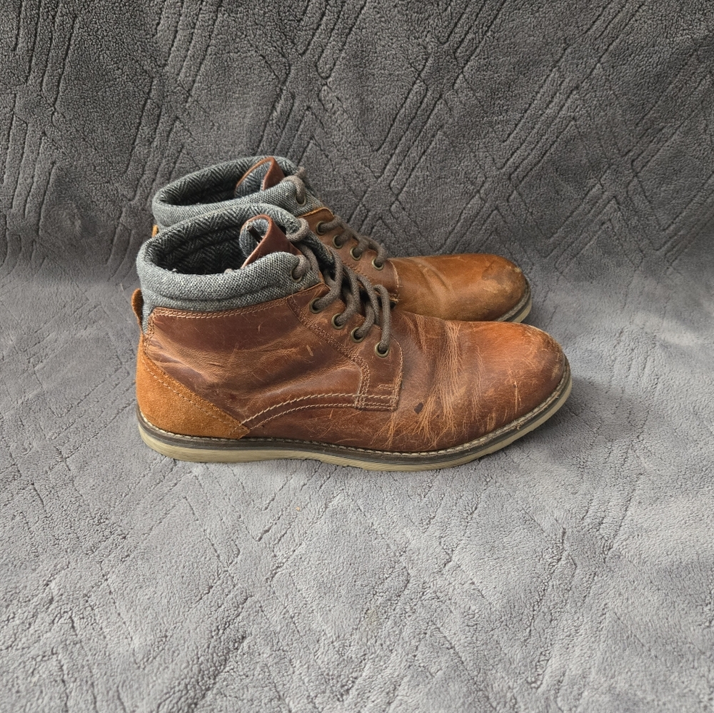 Crevo Geoff Casual Boots Mens Sz 9 Brown Leather Ankle Boot.